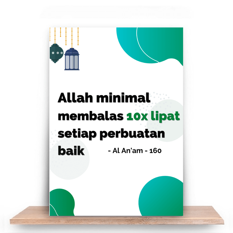 Allah minimal membalas 10x lipat