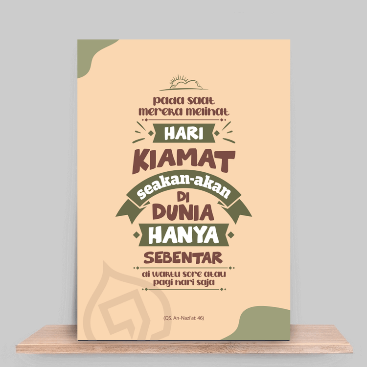 Pada hari mereka melihat hari berbangkit itu, mereka merasa seakan-akan tidak tinggal (di dunia) melainkan (sebentar saja) di waktu sore atau pagi hari