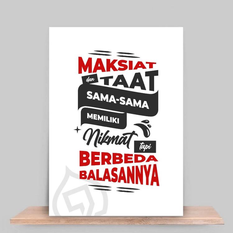 Maksiat dan Taat memiliki nikmat, tetapi berbeda Balasannya