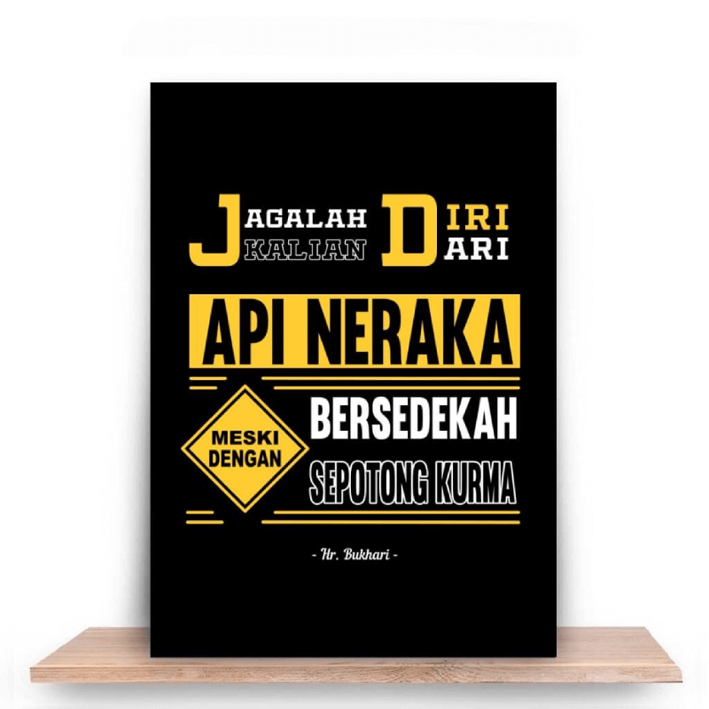 Jagalah diri kalian dari api neraka, meski dengan bersedekah sepotong kurma